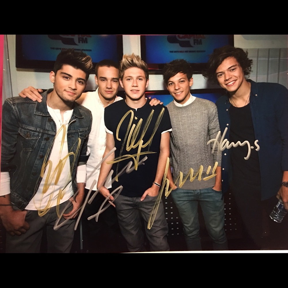 One Direction Autograph Photo
